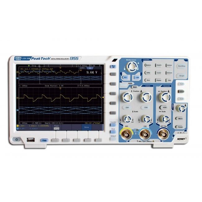 Osciloscop 2 can DSO, 60 MHz, 1 GSa/s, ecran tactil - P1355
