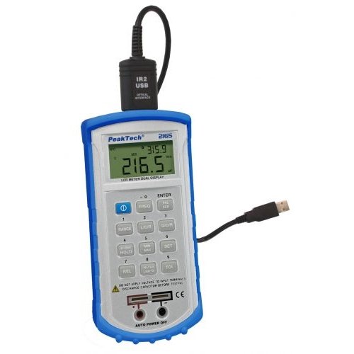 LCR-Metru digital , USB, frecvențe testare 120 Hz - 1 kHz - Peaktech P2165