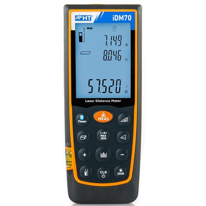 Instrument digital profesional (cu fascicul laser) pentru măsurare distanțe (lpână la 70m); calculează arii și volume - HT iDM70 Instrument digital profesional (cu fascicul laser) pentru măsurare distanțe (lpână la 70m); calculează arii și volume - HT iDM70