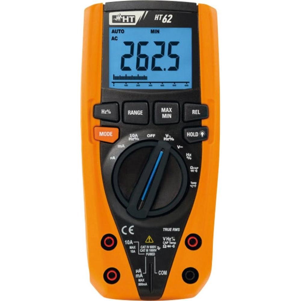 HT62 - CAT IV multimeter with TRMS measurements (6000 count, including capacitance, temperature)