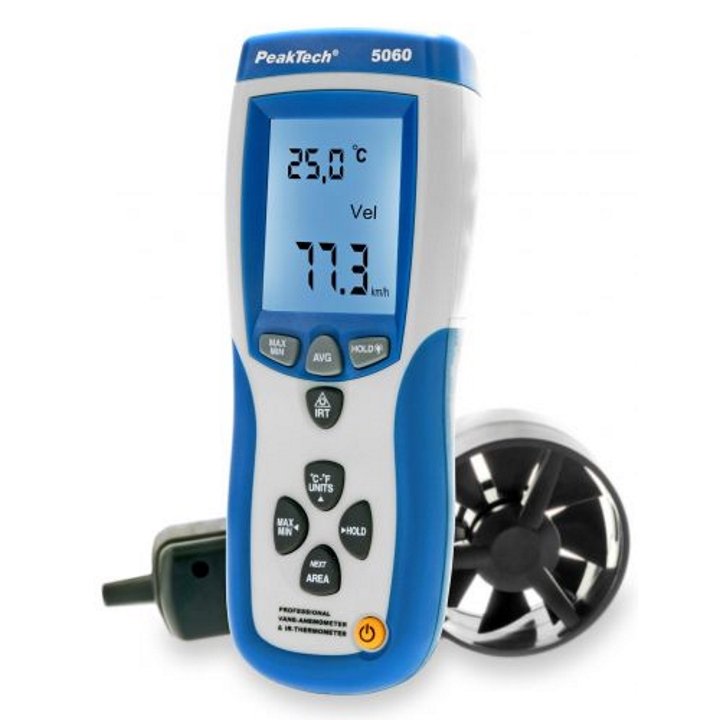 P5060 - Professional Anemometer & IR-Thermometer, with USB