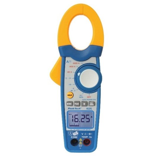 Peaktech P1625 - AC / DC Digital Clamp Meter with True RMS (1000A, 600V)