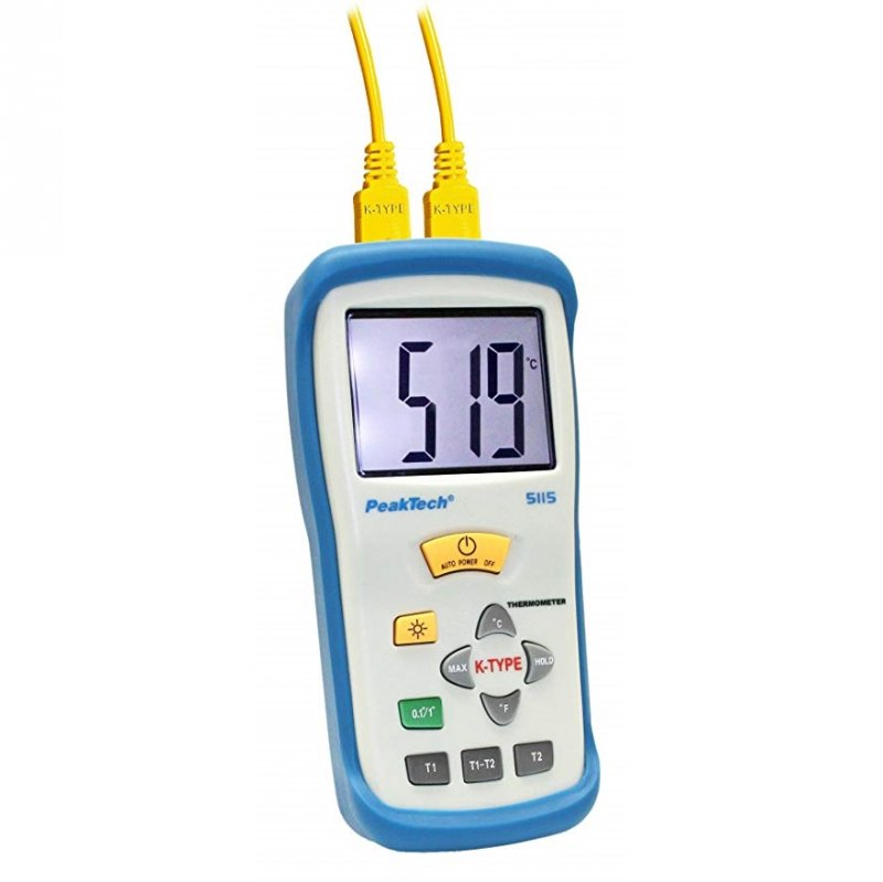 P5115 -  Digital Thermometer, K-Type, 2 CH,  with °C/°F Display