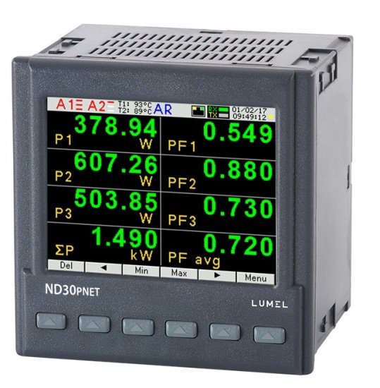 Lumel ND30PNET - 1 and 3-phase power network meter with Profinet for PLC applications