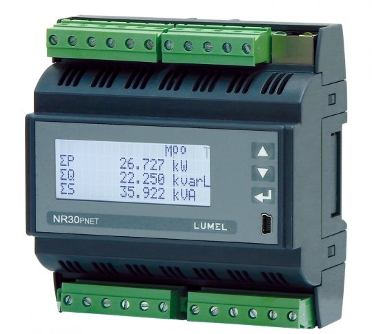 Lumel NR30PNET - Rail mounted 3-phase power network meter with Profinet for PLC applications