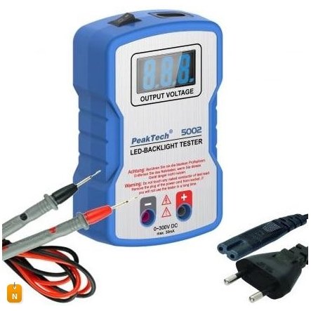 Tester LED (cu reglare automată a tensiunii de test între 0 și 300V DC) - Peaktech P5002