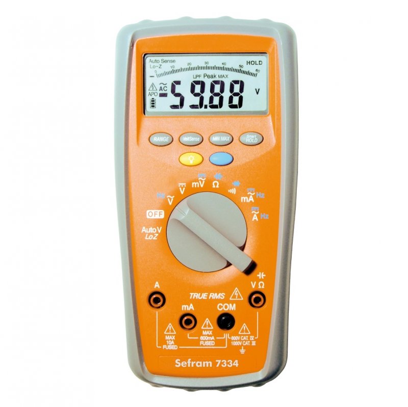 Sefram 7334 - TRMS AC+DC Digital Multimeter (6000 counts, frequencies & capacitances measurements)